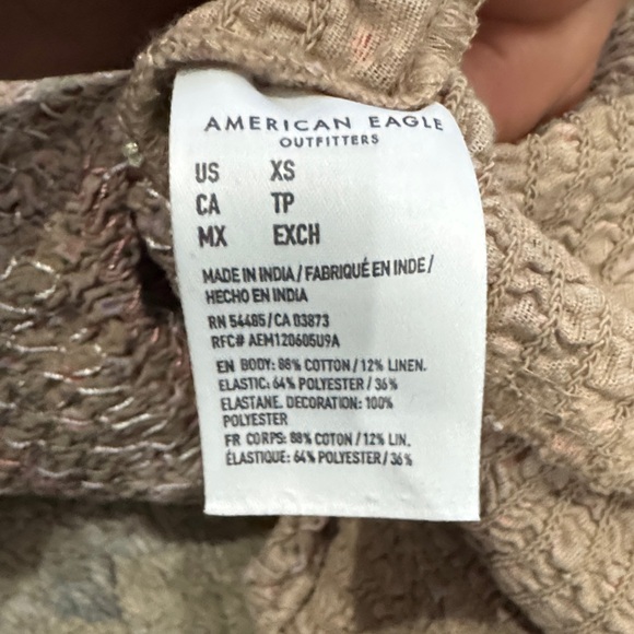 American Eagle Floral One-Shoulder Top Size XS - Picture 2 of 3